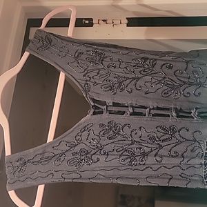 Beautifully detailed Honey Creek Gray Country style Dress